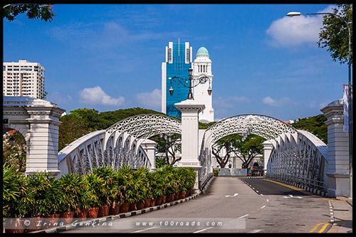 Мост Андерсон, Anderson Bridge, Марина Бэй, Marina Bay, Сингапур, Singapore