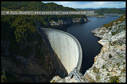 Дамба на реке Гордон, Gordon Dam, Тасмания, Tasmania, Австралия, Australia