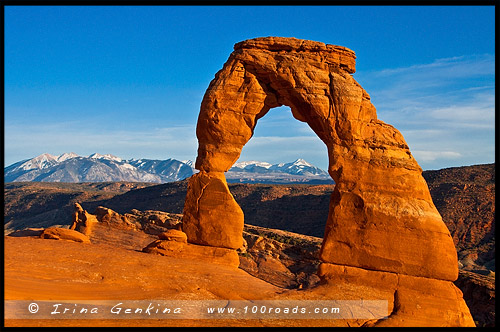 Изящная Арка, Delicate Arch, Национальный парк Арки, Arches National Park, Юта, Utah, США, USA, Америка, America