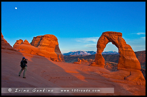 Изящная Арка, Delicate Arch, Национальный парк Арки, Arches National Park, Юта, Utah, США, USA, Америка, America