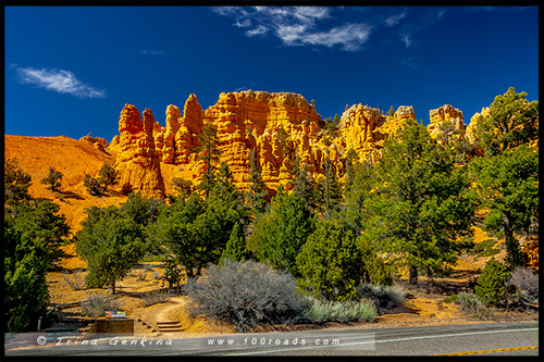 Склоны, Красный Каньон, Red Canyon, Юта, Utah, США, USA, Америка, America