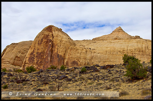 Купол Капитолия, Capitol Dome, Парк Капитол Риф, Capitol Reef Nanional Park, Юта, Utah, США, USA, Америка, America