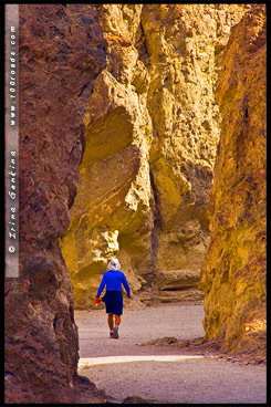 Золотой каньон, Golden Canyon, Долина Смерти, Death Valley, Калифорния, California, СЩА, USA, Америка, America