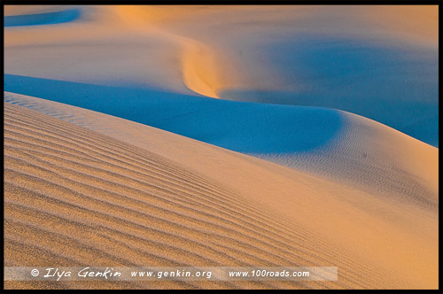 Мескитные Плоские дюны, Плоские дюны Мескит, Mesquite Flat Dunes, Долина Смерти, Death Valley, Калифорния, California, СЩА, USA, Америка, America