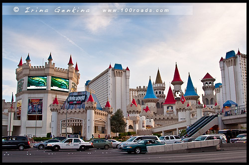 Отель-казино Экскалибур, Excalibur Hotel and Casino, Стрип, The Strip, Las Vegas Boulevard, Лас Вегас, Las Vegas, Невада, Nevada, США, USA, Америка, America