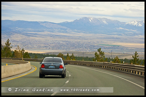 Вид с дороги на Карсон Сити, Carson City, Невада, Nevada, США, USA, Америка, America