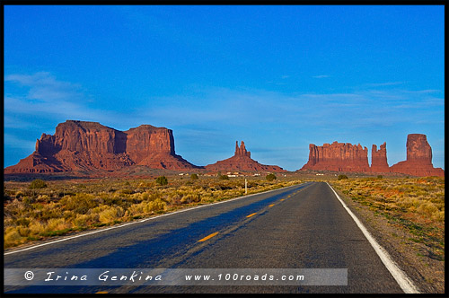 Дорога к Долине Монументов, Way to Monument Valley, Юта, Utah, США, USA, Америка, America