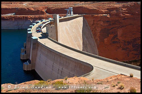 Дамба Каньона Глен, Glen Canyon Dam, Пейдж, Пэйдж, Page, Аризона, Arizona, США, USA, Америка, America