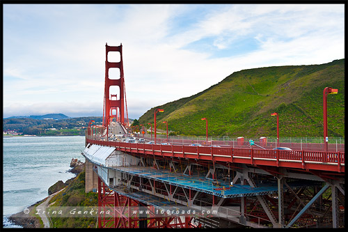 Мост Золотые Ворота, Golden Gate Bridge, Сан Франциско, San Francisco, Калифорния, California, СЩА, USA, Америка, America