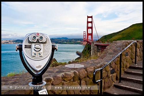 Мост Золотые Ворота, Golden Gate Bridge, Сан Франциско, San Francisco, Калифорния, California, СЩА, USA, Америка, America