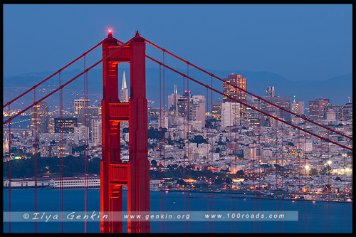 Мост Золотые Ворота, Golden Gate Bridge, Сан Франциско, San Francisco, Калифорния, California, СЩА, USA, Америка, America