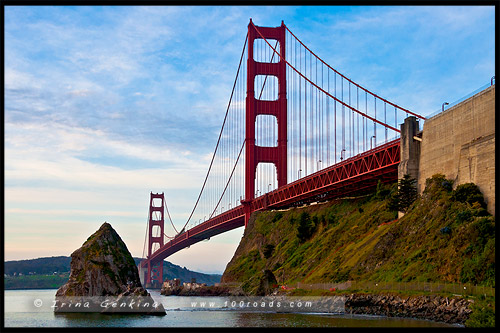 Мост Золотые Ворота, Golden Gate Bridge, Сан Франциско, San Francisco, Калифорния, California, СЩА, USA, Америка, America