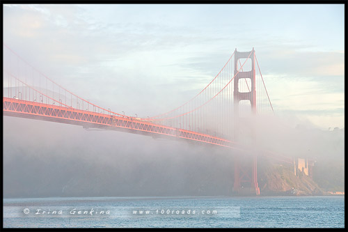 Мост Золотые Ворота, Golden Gate Bridge, Сан Франциско, San Francisco, Калифорния, California, СЩА, USA, Америка, America