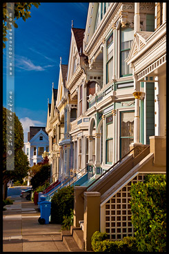 Раскрашенные леди, Painted Ladies, Аламо-Cквер, Alamo Square, Сан Франциско, San Francisco, Калифорния, California, СЩА, USA, Америка, America