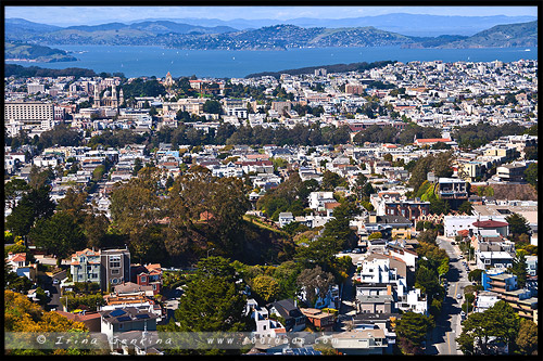 Твин Пикс Twin Peaks, Сан Франциско, San Francisco, Калифорния, California, СЩА, USA, Америка, America