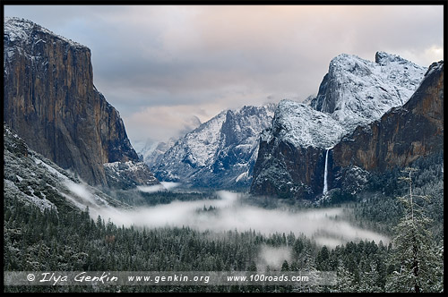 Вид от тоннеля, The Tunnel View, Национальный парк Йосемити, Yosemite National Park, Калифорния, California, СЩА, USA, Америка, America Вид от тоннеля, The Tunnel View, Национальный парк Йосемити, Yosemite National Park, Калифорния, California, СЩА, USA, Америка, America