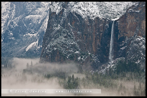 Вид от тоннеля, The Tunnel View, Национальный парк Йосемити, Yosemite National Park, Калифорния, California, СЩА, USA, Америка, America