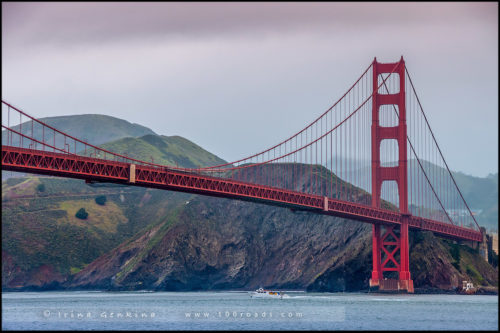 Мост Золотые Ворота, Golden Gate Bridge, Сан Франциско, San Francisco, Калифорния, California, СЩА, USA, Америка, America