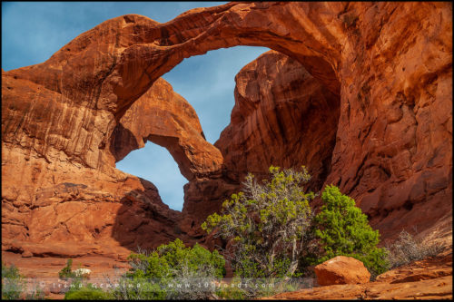 Двойная арка, Double Arch, Национальный парк Арки, Arches National Park, Юта, Utah, США, USA, Америка, America
