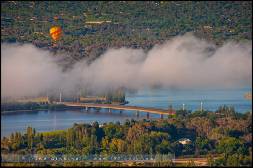 Вид с горы Эйнсли, View from Mount Ainslie, Канберра, Canberra, Австралийская столичная территория, ACT, Австралия, Australia