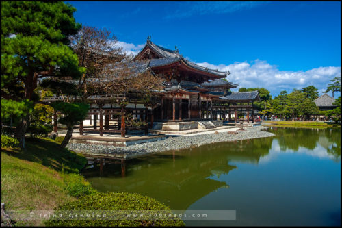 Павильон Феникса, Hoo-do, 鳳凰堂, Храм Бёдо-ин, Byodo-in, 平等院, Удзи, Uji, 宇治, регион Кансай, 関西地方, Kansai, 関西, Хонсю, Honshu Island, 本州, Япония, Japan, 日本