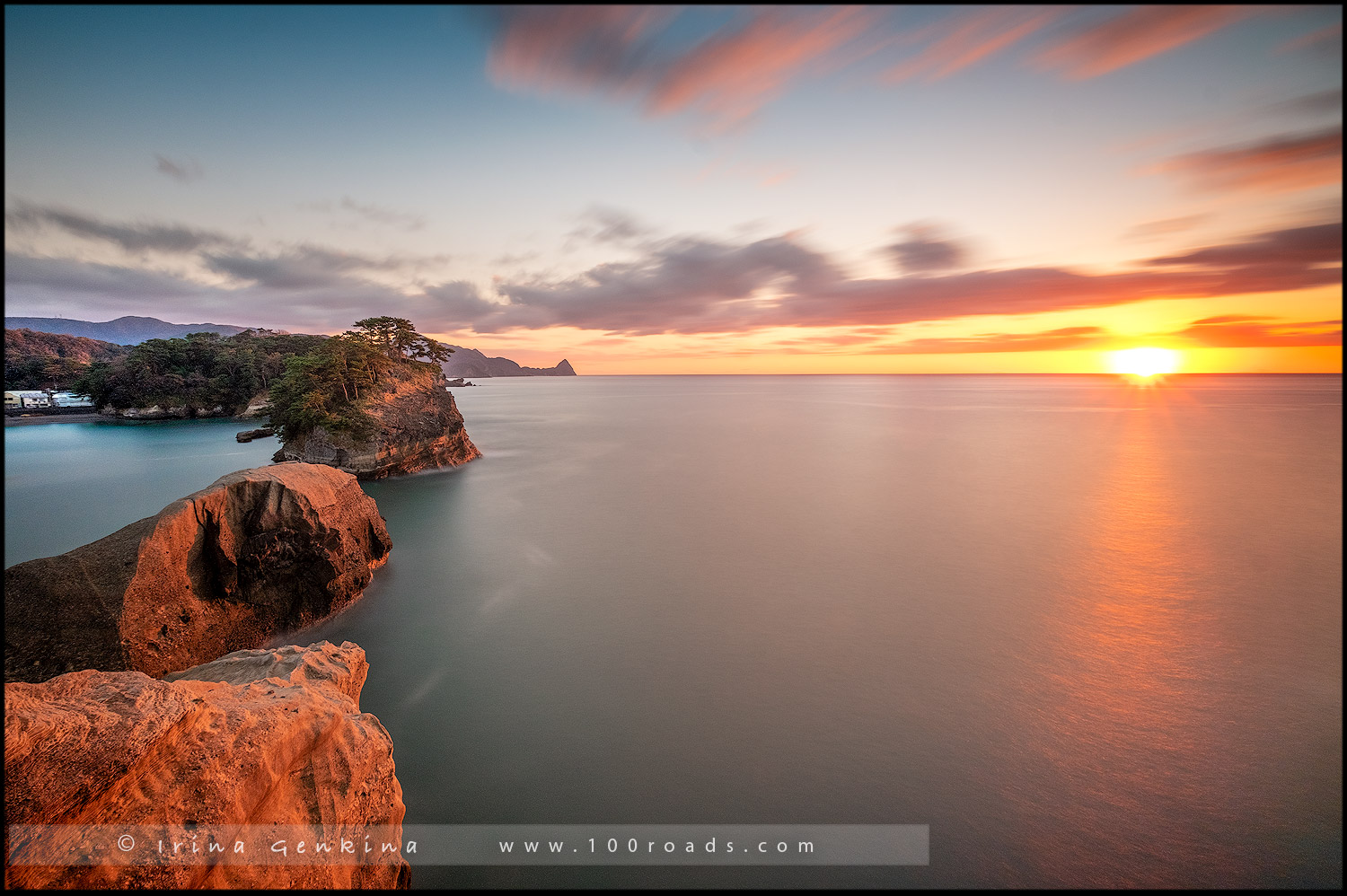 Закат на мысе Догасима (Cape Dogashima), Полуостров Идзу (伊豆半島), Япония