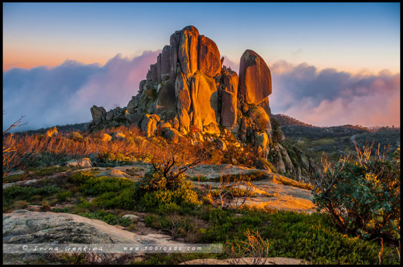  - Рассвет у «The Cathedral» - Парк Горы Баффало, Mount Buffalo, Викторианские Альпы, Victorian Alps, Виктория, Victoria, Австралия, Australia