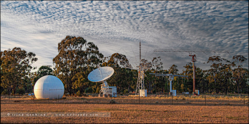Milky Way at Australian Telescope Compact Array, Paul Wild Observatory near Narrabri in NSW, Australia